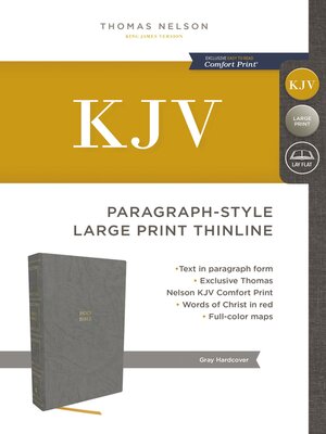 cover image of KJV, Paragraph-Style Large Print Thinline Bible